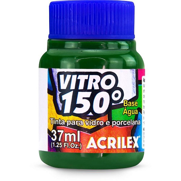 Tinta vitral vitro 150 37ml verde folha - acrilex (cx.c/06)