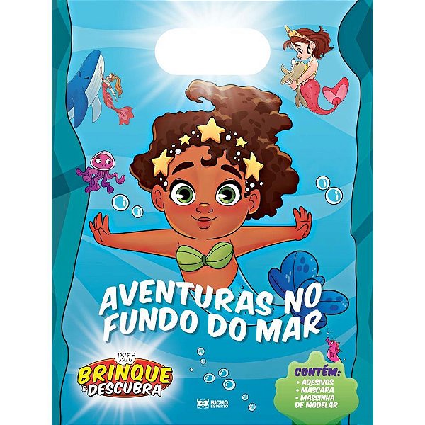 Livro com adesivos brinque e descubra fundo mar - bicho esperto (unidade)