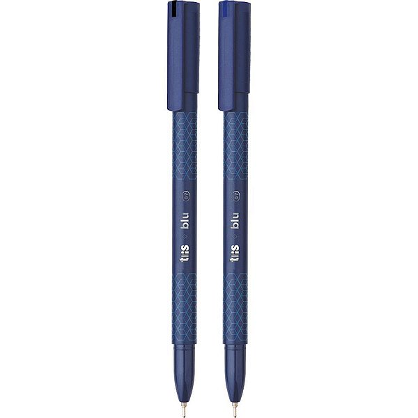 Caneta esferografica tris blu 0.7mm 2 cores sortida - summit (dp.c/30)