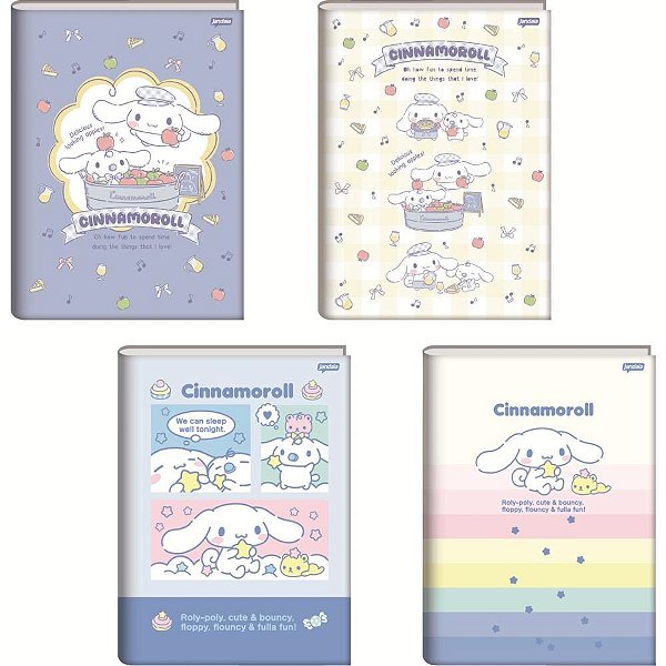 Caderno brochurao capa dura cinnamonroll 80fls. - jandaia (pct.c/05)