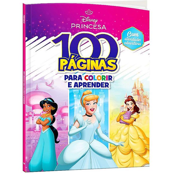 Livro infantil colorir princesas 100pgs 27x20cm - bicho esperto (unidade)