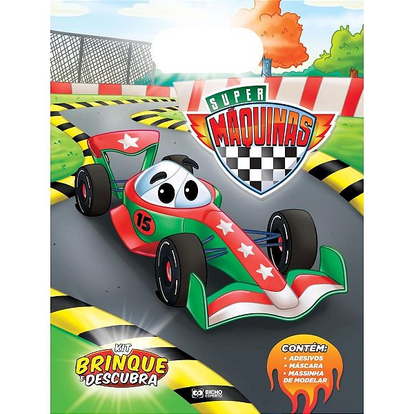 Livro com adesivos brinque e descubra carros - bicho esperto (unidade)