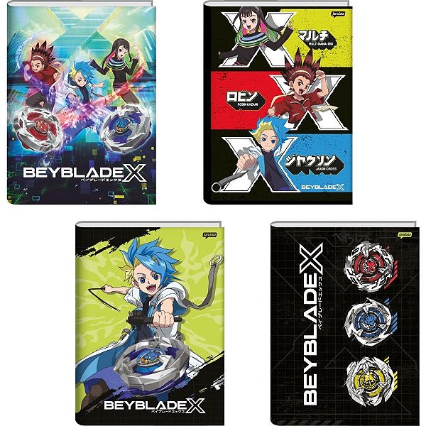 Caderno brochurao capa dura beyblade 80fls. - jandaia (pct.c/05)