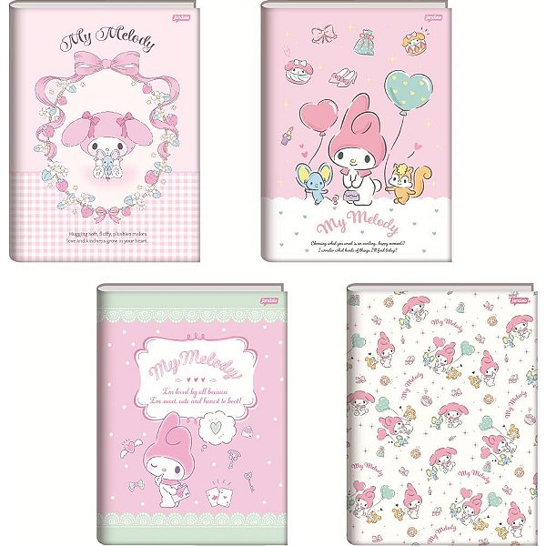 Caderno brochurao capa dura my melody 80fls. - jandaia (pct.c/05)
