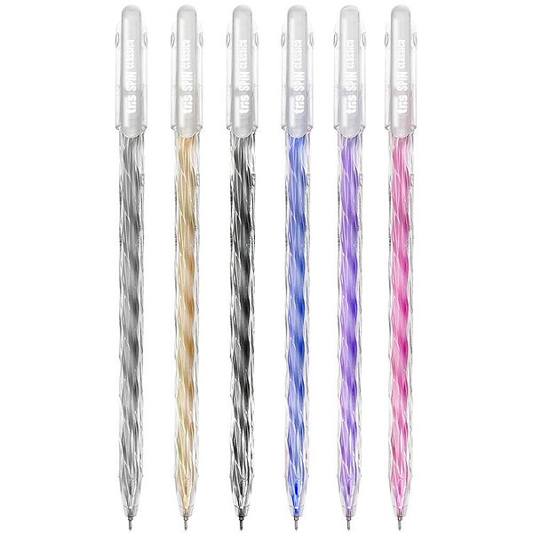 Caneta gel tris spin 0.6mm 6 cores - summit (dp.c/24)
