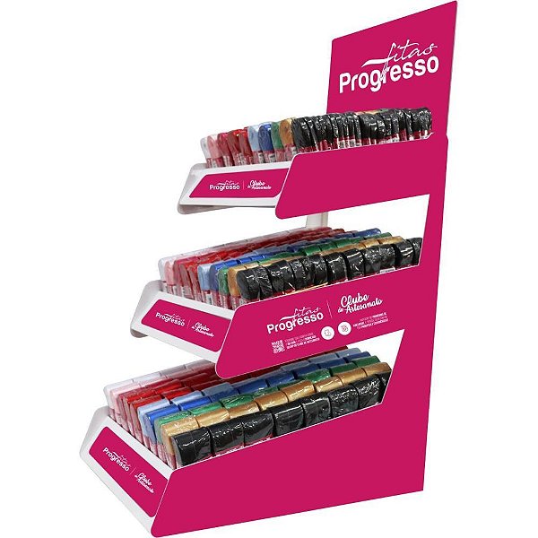 Display expositor completo kit c/ 410 unidades - fitas progresso (kit)