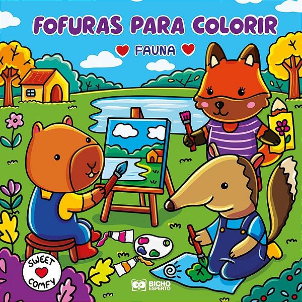 Livro de colorir fofuras fauna cd 40pgs espiral - bicho esperto (unidade)