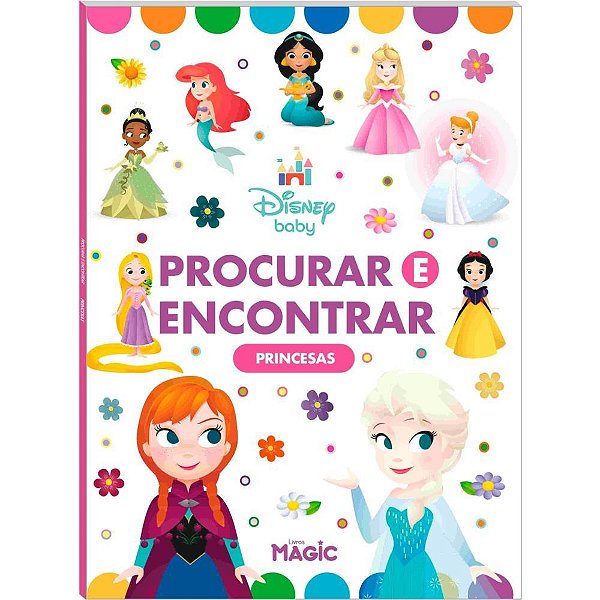 Livro infantil ilustrado procurar e encontrar princesas - magic kids (unidade)