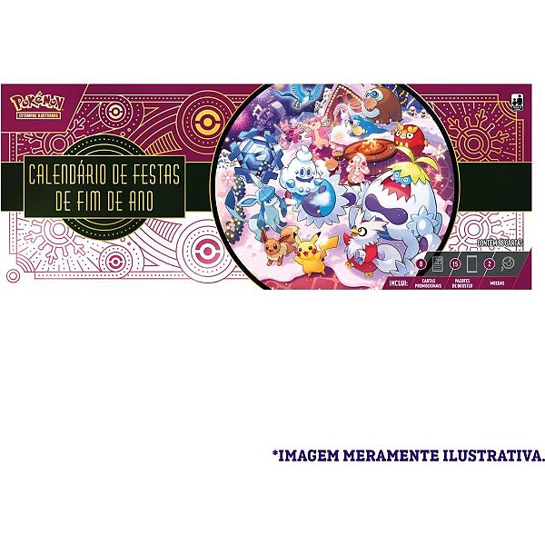 Jogo de cartas pokemon calendario festas 2025 - copag (unidade)