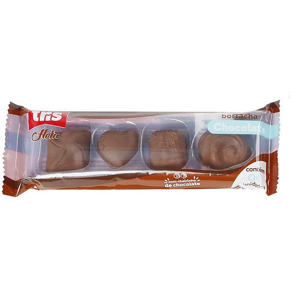 Borracha decorada tris chocolate 4 modelos - summit (dp.c/12)