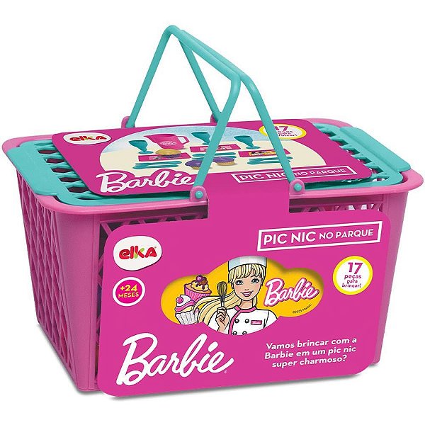 Brincando de casinha barbie pic nic no parque - elka (unidade)