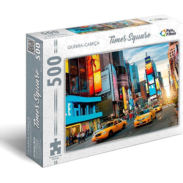 Quebra-cabeca cartonado times square 500 pecas - pais e filhos (unidade)