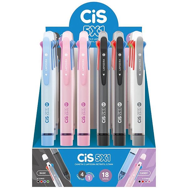 Caneta esferografica cis 5x1 lap. graf 0.7mm (s) - sertic (dp.c/18)