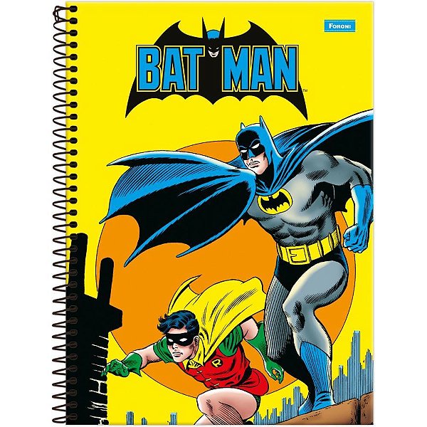 Caderno 10x1 capa dura batman fit 160fls - foroni (pct.c/04)