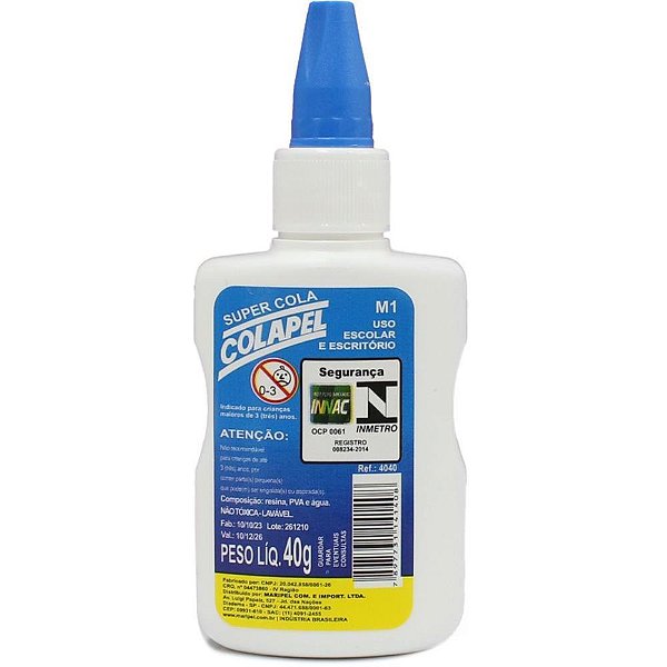 Cola escolar colapel 40g - maripel (pct.c/6)