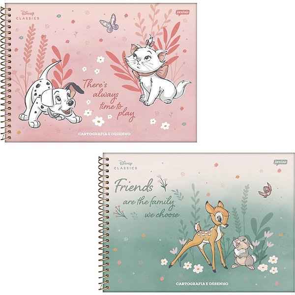 Caderno desenho univ capa dura disney classicos 80fls. - jandaia (pct.c/04)