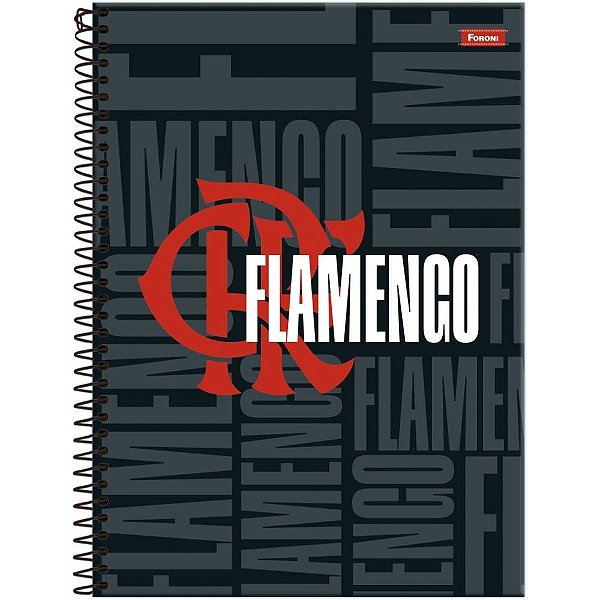 Caderno 01x1 capa dura flamengo 80fls - foroni (pct.c/05)