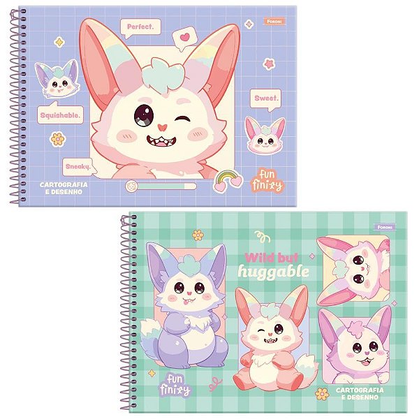 Caderno desenho univ capa dura funfinily 80fls. - foroni (pct.c/05)
