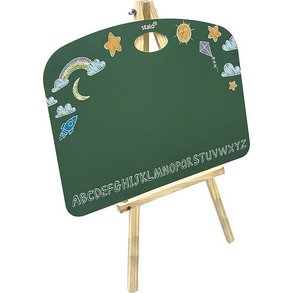 Lousa infantil c/cavalete alfabeto 45x57cm - stalo (unidade)