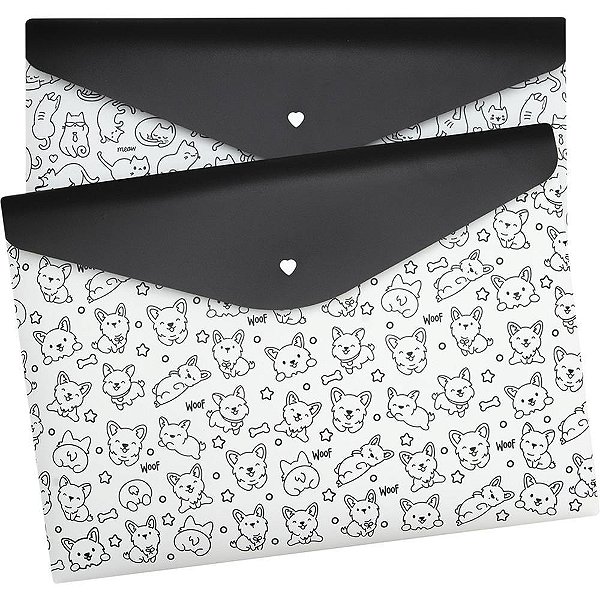 Pasta envelope a4 dogs e cats (sortido) - polibras (unidade)