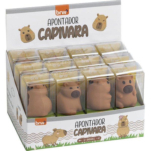 Apontador sem deposito capivara plastico (sortido) - brw (dp.c/12)