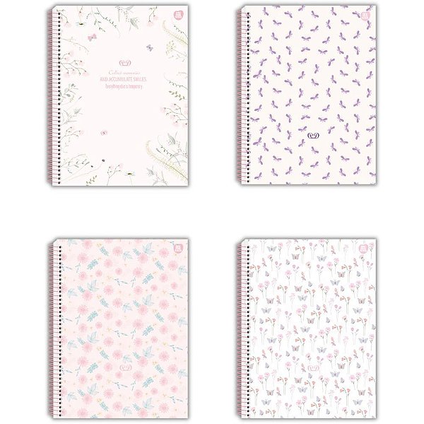 Caderno 01x1 cp.dura colegial detalhes glitter 80f - animativa (pct.c/04)