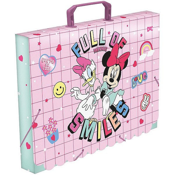 Maleta plastica com alca decor minnie kids 40mm - dac (unidade)