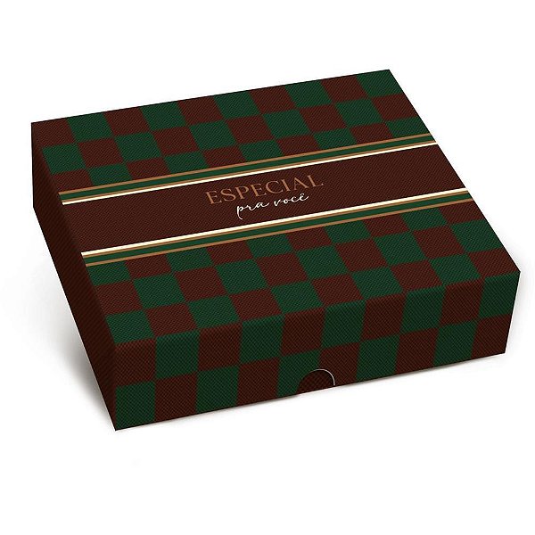 Caixa para presente com tampa especial p/ vc 25x20x5cm - cromus (pct.c/10)