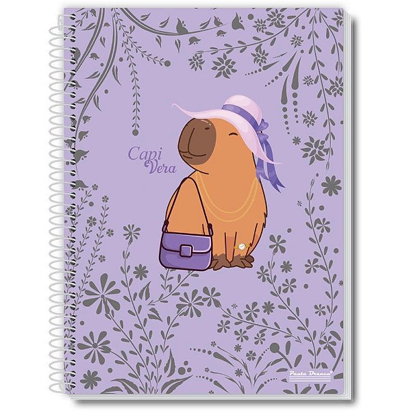 Caderno 10x1 capa dura capivera 160fls. - pauta (pct.c/02)