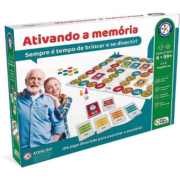 Jogo de tabuleiro ativando a memoria - pais e filhos (unidade)