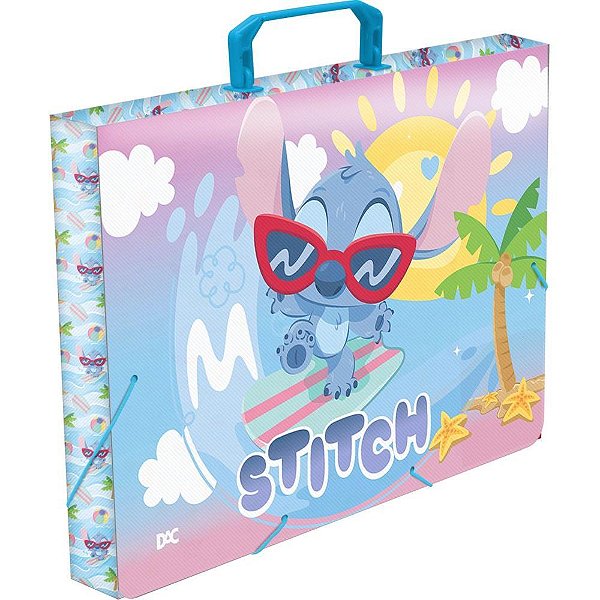 Maleta plastica com alca decor stitch kids 40mm - dac (unidade)