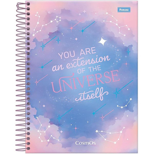 Caderno 10x1 cp.dura colegial cosmos 160fls - foroni (pct.c/04)