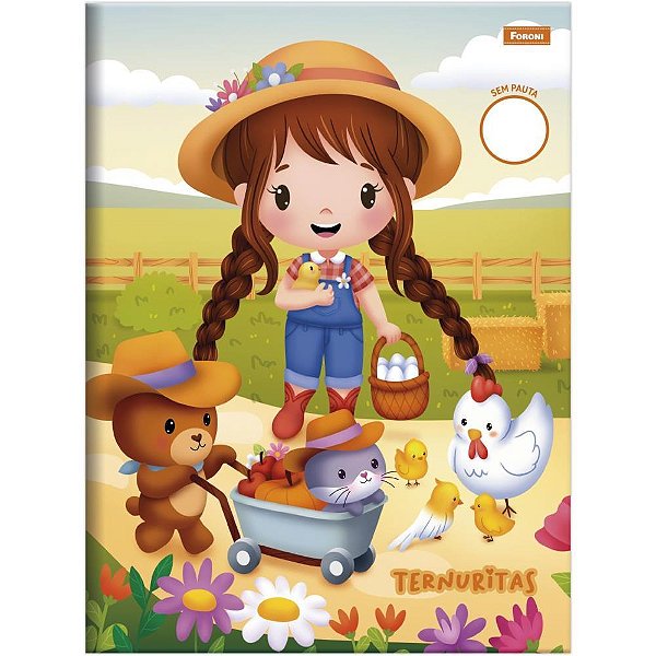 Caderno brochurao sem pauta aventurinos 60fls - foroni (pct.c/05)