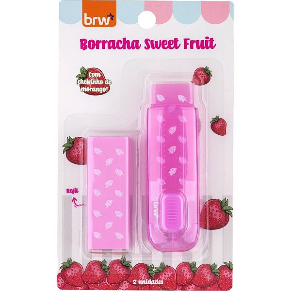 Borracha decorada sweet fruit com aroma e refil - brw (dp.c/06)