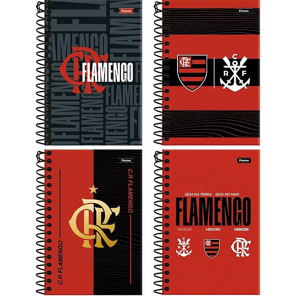 Caderneta 1/8 flamengo capa dura 80fls. - foroni (pct.c/04)