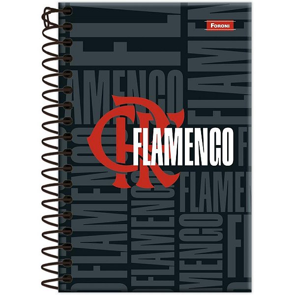 Caderneta espiral capa dura flamengo 80fls - foroni (pct.c/04)