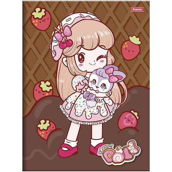 Caderno brochurao capa dura doll 80fls - foroni (pct.c/05)