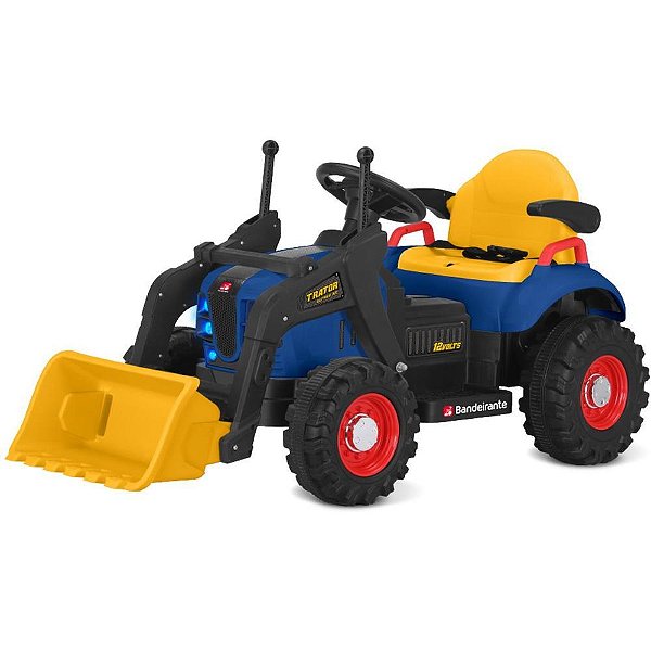 Veiculo eletrico trator escavadeira 12v - bandeirante (unidade)
