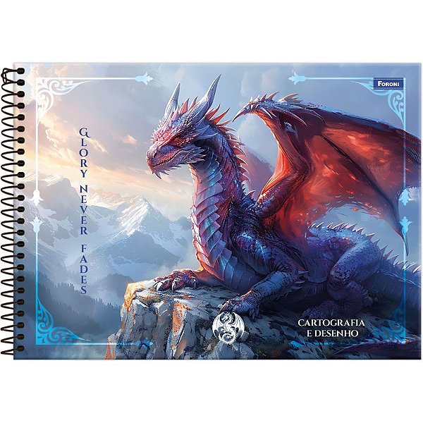 Caderno desenho univ capa dura drakos 80fls - foroni (pct.c/05)