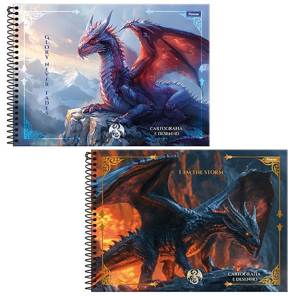 Caderno desenho univ capa dura drakos 80fls. - foroni (pct.c/05)