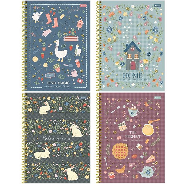 Caderno 10x1 capa dura milly 160fls. - foroni (pct.c/04)