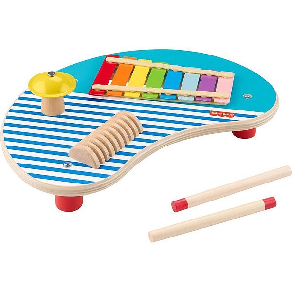 Fisher price wood mesa musical c/instrument 3em1 - mattel (unidade)
