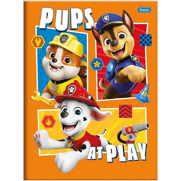Caderno brochurao capa dura patrulha canina 48f - foroni (pct.c/05)
