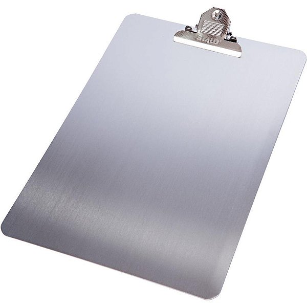 Prancheta aluminio oficio c/prendedor metal - stalo (unidade)