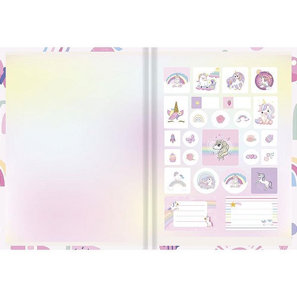 Caderno brochurao capa dura arc-en-ciel 80fls. - animativa (pct.c/05)