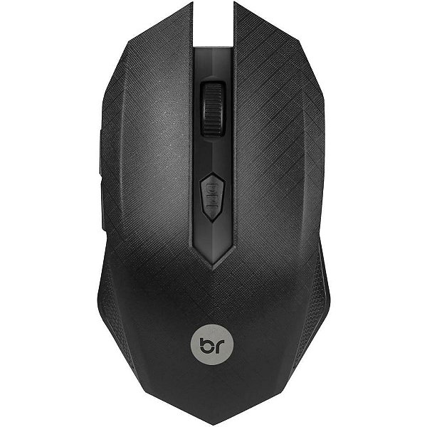 Mouse optico sem fio 1200dpi 2,4ghz usb preto - bright (unidade)