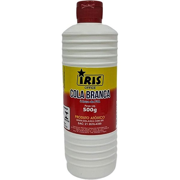 Cola escolar iris branca 500g. - iris (cx.c/12)