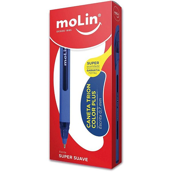 Caneta esferografica trion azul - molin (cx.c/12)