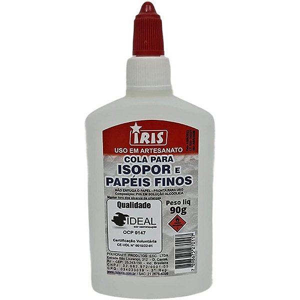 Cola para isopor iris 90g. - iris (pct.c/06)