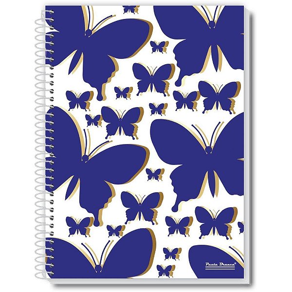 Caderno espiral 1/4 capa dura fly 80fls. - pauta branca (pct.c/05)